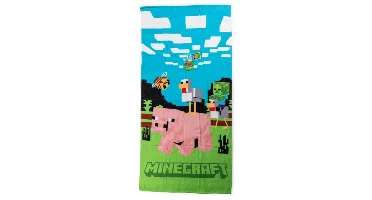 Minecraft strandlaken meerkleurig 70x140 cm