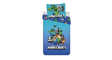 Minecraft Dekbedovertrek blauw - 140 x 200 cm - 70 x 90 cm - Polyester