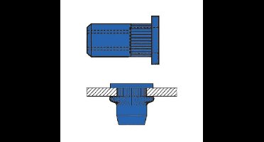 Gesipa blindklinkmoer staal/staal M6x9x15.5mm