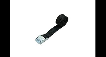 Spanband met klemgesp zwart 250kg (1mtr)