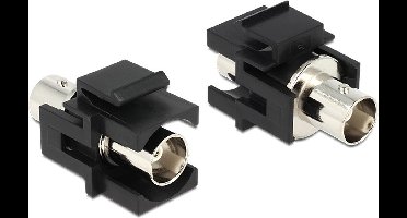 Keystone module BNC (v) - BNC (v) / zwart