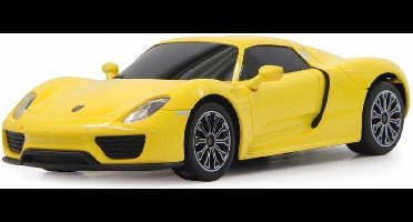 Welly Porsche 918 Spyder - Geel modelauto schaalmodel - 1/43