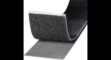 TOOLCRAFT KL50X1000C Klittenband Om vast te plakken Haak- en lusdeel, Extra sterk (l x b) 1000 mm x 50 mm Zwart 1 m