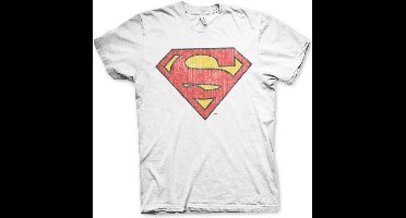 DC Comics Superman Heren Tshirt -M- Washed Shield Wit