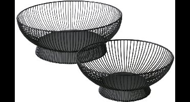 Boltze Home - Metalen schalen Balu, 2 stuks, zwart