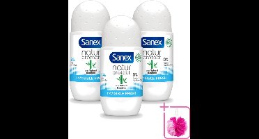 3 x Sanex – Deo Roll-on – Bamboo Invisible Fresh – 50 ml - Bulkverpakking - Deodorant roll-on - Bamboe