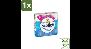 1 x Page Scottex – Toiletpapier – Complete Clean 2-laags – 9 rollen - Toiletpapier - Schone Reiniging - Zachte Lagen - 3D Wave™ - 2-laags