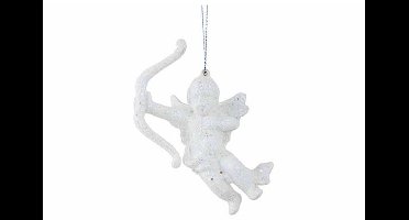 Cupido Hanger Wit Glitter – 11 cm