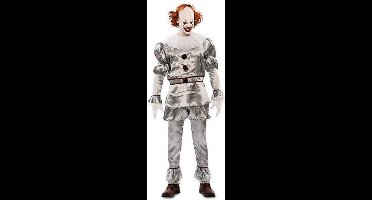 Witbaard Verkleedpak Duivelse Clown Polyester Zilver/wit Mt M/l