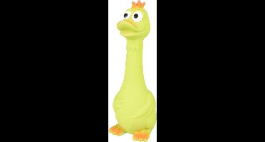 Flamingo Hondenspeelgoed Latex Eend - Geel - 8 x 6.5 x 21 cm