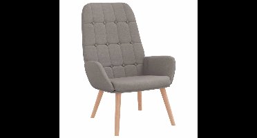 vidaXL - Relaxstoel - stof - taupe