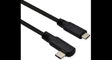 ROLINE 11.02.9075 USB-kabel USB 3.2 Gen 2x2 1 m USB C Zwart