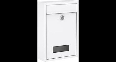Basi 2170-1300 BK 100M Brievenbus Staal Wit (mat) Sleutelslot