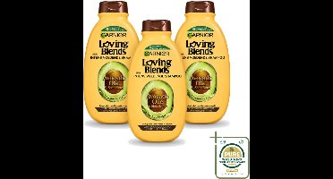 3 x Garnier - Loving Blends - Shampoo - Avocado Olie & Shea Boter - Zeer Droog & Pluizig Haar - 300 ml - Avocado Olie Shampoo - Shea Boter Shampoo - Droog Haar Shampoo - Pluizig Haar Shampoo - Intens Voeding Shampoo