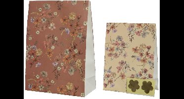 Kaemingk cadeautasjes bloemmotief 2 formaten papier