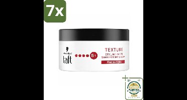7 x Taft - Texture Styling Paste - Hold 5+ - Gedefinieerde textuur - 100 ml - Grootverpakking - Haar Textuur - Haar Styling Paste - Gedefinieerde Textuur - Flexibele Hold - Semi-matte Finish