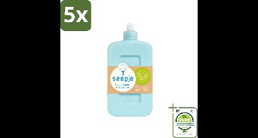 5 x Seepje - Afwasmiddel - Milieuvriendelijk - Tintelfrisse Limoen Geur - 500 ml - Grootverpakking - Afwasmiddel - Milieuvriendelijk - Biologisch Afbreekbaar - Limoen - Ecologisch