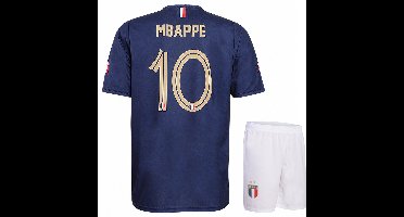 Mbappe Frankrijk Voetbaltenue Thuis - Voetbal Tenue Kinderen - Shirt en Broekje - Jongens en Meisjes - Volwassenen - Heren en Dames - Maat 164