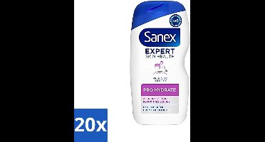 20 x Sanex Douchegel Expert Skin Health Pro Hydrate 400 ml - Droge Huid - Hydratatie - Glycerine - Inuline - Huidverzorging