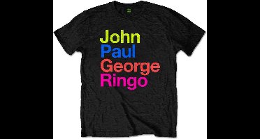 The Beatles - JPG&R Pepper Suit Colours Heren T-shirt - L - Zwart