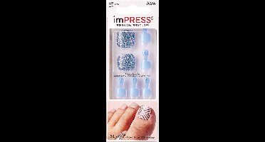 KISS Dancing Shoes - Press-On Pedicure - Kunstnagels voor de voeten, 1 set