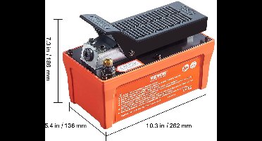Zolara Hydraulische krik - Garagekrik - Lucht-hydraulische voetpomp - Oranje