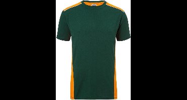 Fusible Systems - Heren James and Nicholson Workwear Level 2 T-Shirt (Groen/Oranje)