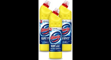 3 x Glorix Original - Toiletreiniger - Dikke Bleek - Intensieve Reiniger - 750 ml - Bulkverpakking - 3 stuks