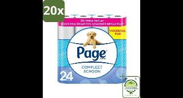 20 x Page Toiletpapier Compleet Schoon 2-laags 24 stuks per verpakking - Grootverpakking - Toiletpapier - 2-laags Toiletpapier - 3D Wave™ - Katoen - Hygiëne