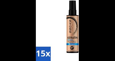 Syoss - Keratin & Volume - Heatprotection Spray - Dubbele Bescherming - 200 ml - Bulkverpakking - 15 stuks