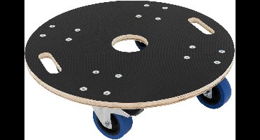 Rolplank Meubelwagen rond Ø 57 cm gemaakt van multiplex met parkeerrem Laadvermogen 800 kg