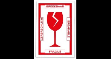 Soho Etiket Breekbaar 11,5 X 7,5 Mm Papier Wit/rood 2 Vellen