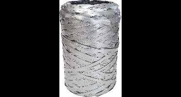 Raffia cadeaulint 5mm x 100 meter zilver