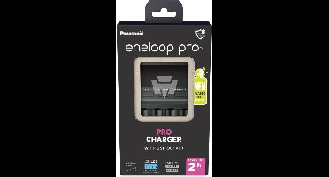 Panasonic Eneloop Pro Snelle Charger Met LCD Display - BQ-CC65E - zwart