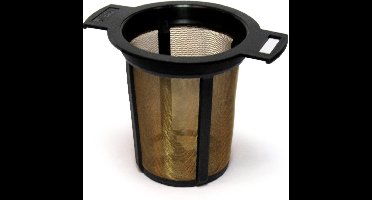 Teeli Roestvrijstaal | Size L | Teeli Permanent Filter Best L met Theedeksel | Teeli Filter Voor Losse Thee | Geschikt voor Theemok en Theepot | Zwart