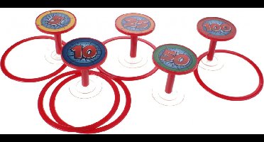 Toi-toys Ringwerpspel 5-delig Rood