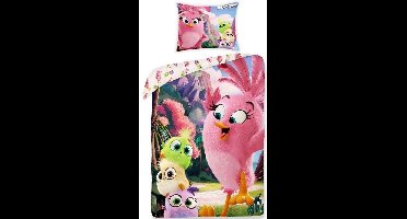 Angry Birds Stella Dekbedovertrek - Eenpersoons - 140x200 cm - Pink