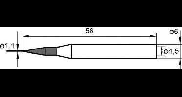 Ersa 0162BD Soldeerpunt Potloodvorm Grootte soldeerpunt 1.10 mm Inhoud: 1 stuk(s)