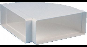 Nedco BV Hoekstuk 220x90mm horizontaal 90° kunststof wit