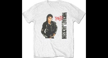 Michael Jackson - Bad Heren T-shirt - L - Wit