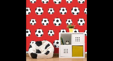 Voetbal behang Rood