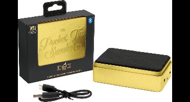 Luckies - Draagbare 'Pocket' speaker in tinnenblikje goud