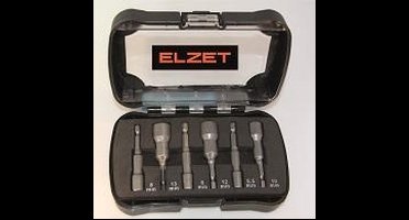 Dopset magnetisch 1/4" zeskant opname, van 5,5 mm t/m 13mm