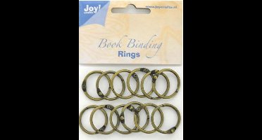 Joy!Crafts • Boekbinders ringen 25mm 12 stuks antiek koper