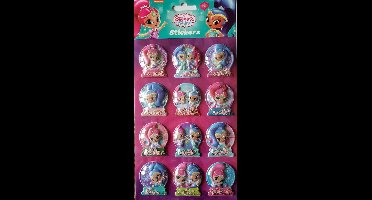 Shimmer and Shine 3D kerst stickers