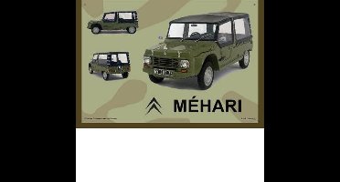 Citroën Mehari Army Metalen wandbord 15 x 20 cm.