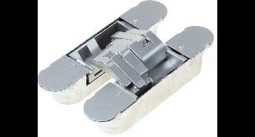 BSW Onzichtbaar scharnier, 3D, type Hide 160-120, afmeting 160x32mm, glans nikkel, brandwerend 120 minuten