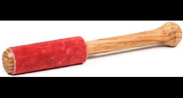 Klankschaal aanstrijkhout met suède rood - 15x2 cm - 25 g - M