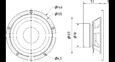 Visaton W 130 S - 8 Ohm 5 inch 13 cm Midwoofer 50 W 8 Ω