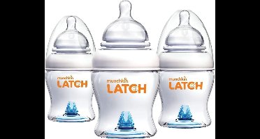 Munchkin Babyfles - 3-pack Latch bottle - baby fles 120ml - Anti-Colic babyflesje
